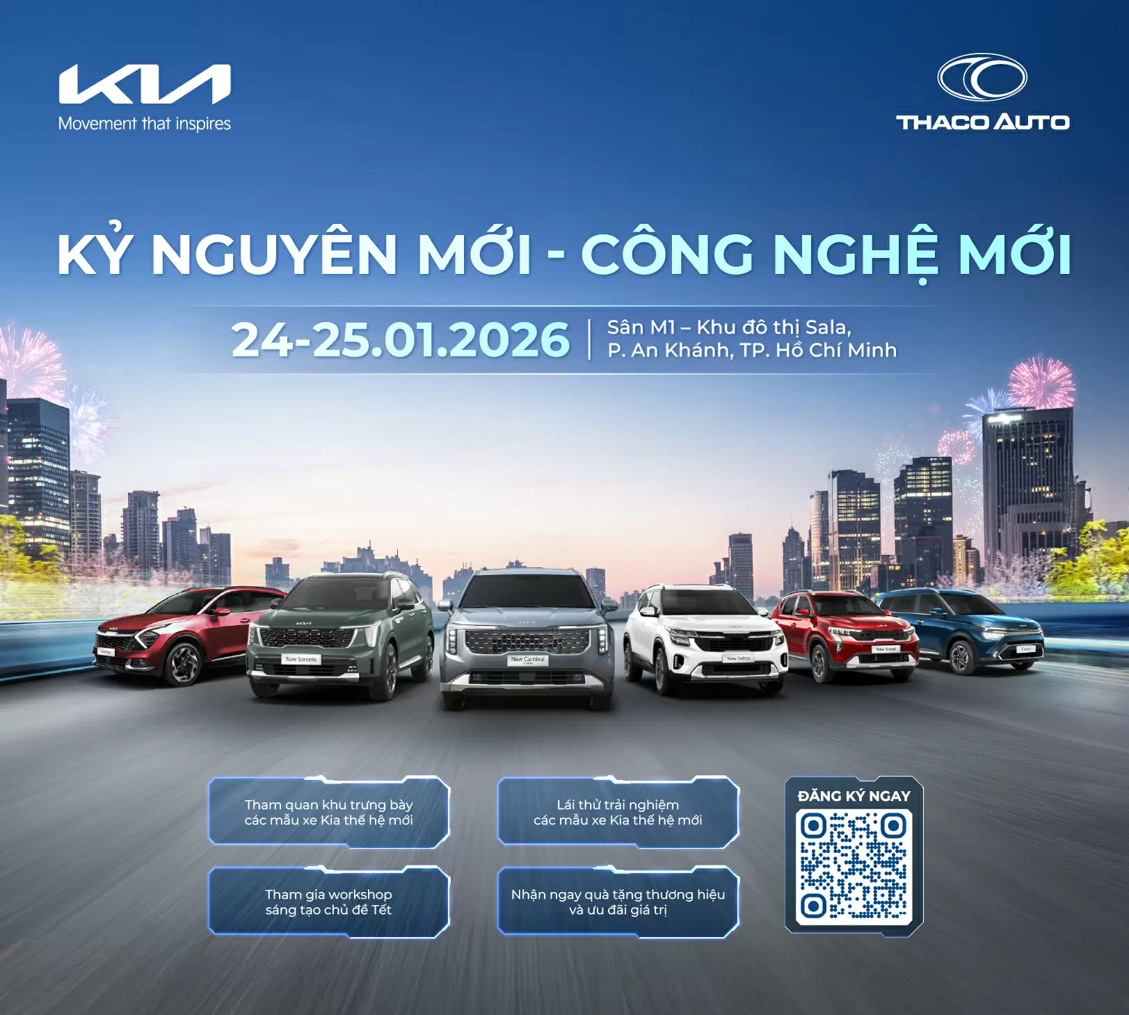 Kia khởi động năm mới với sự kiện “Kỷ nguyên mới - công nghệ mới” tại TP. HCM